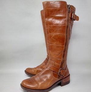 SOFFT Womens Tall Brown Leather Boots, Size 8M